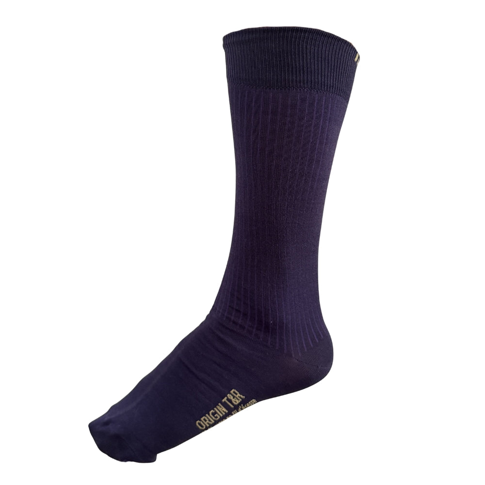 Chaussettes Haute en fil d'Ecosse à côtes