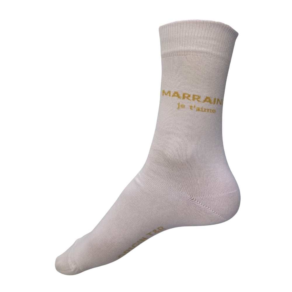 Chaussettes Fantaisie Famille Blanc