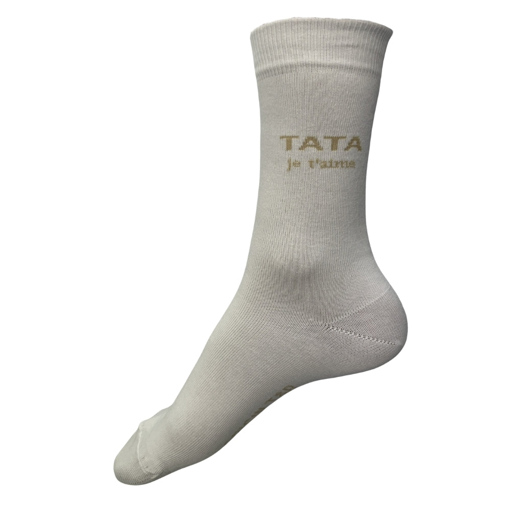 Chaussettes Fantaisie Famille Blanc