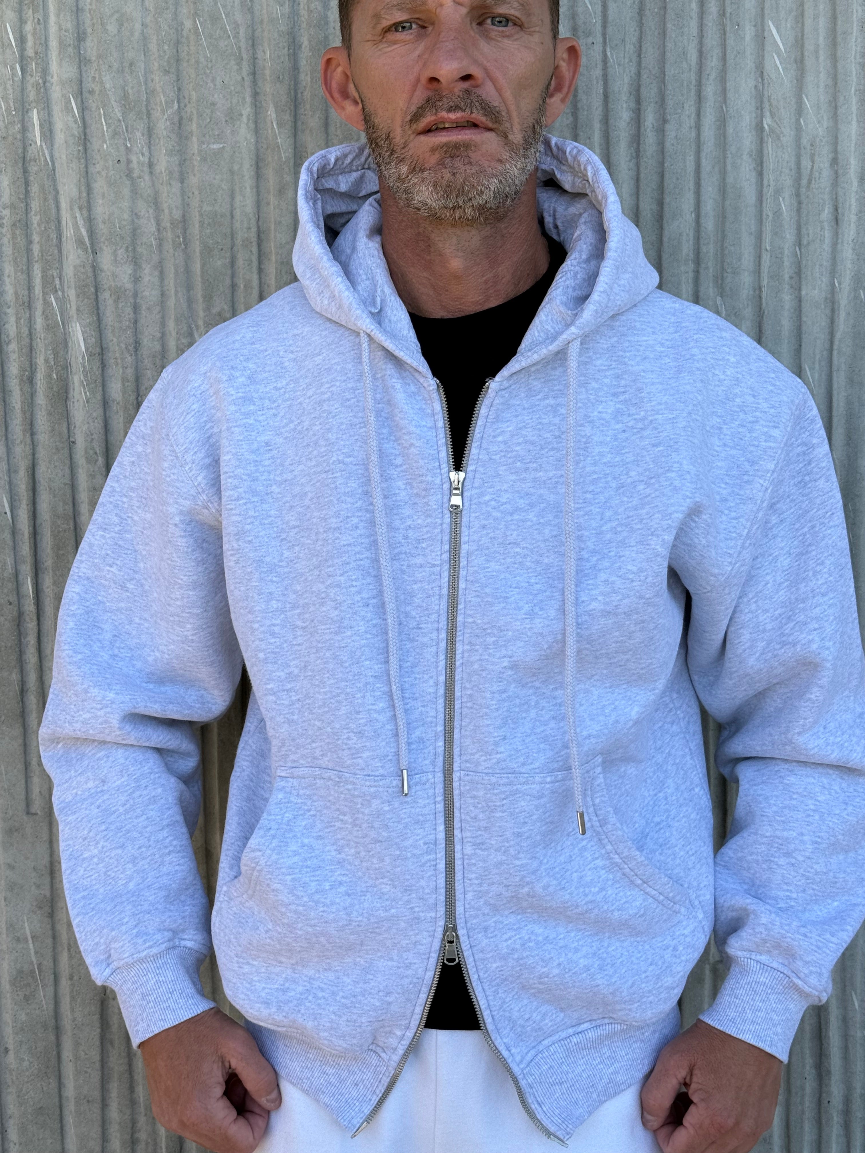 Full zip hood double zip