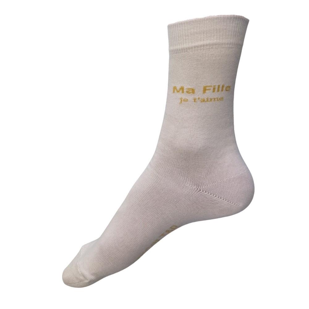 Chaussettes Fantaisie Famille Blanc