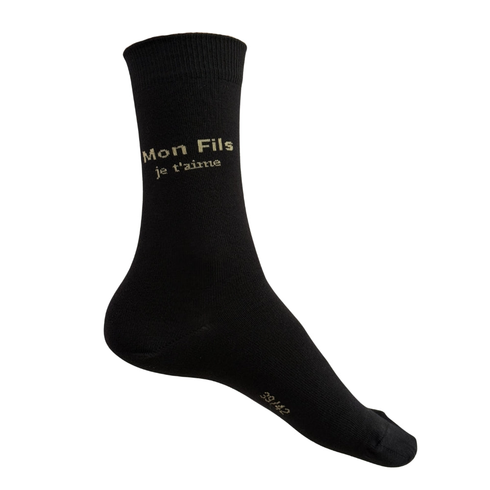 Chaussettes Fantaisie Famille Noir