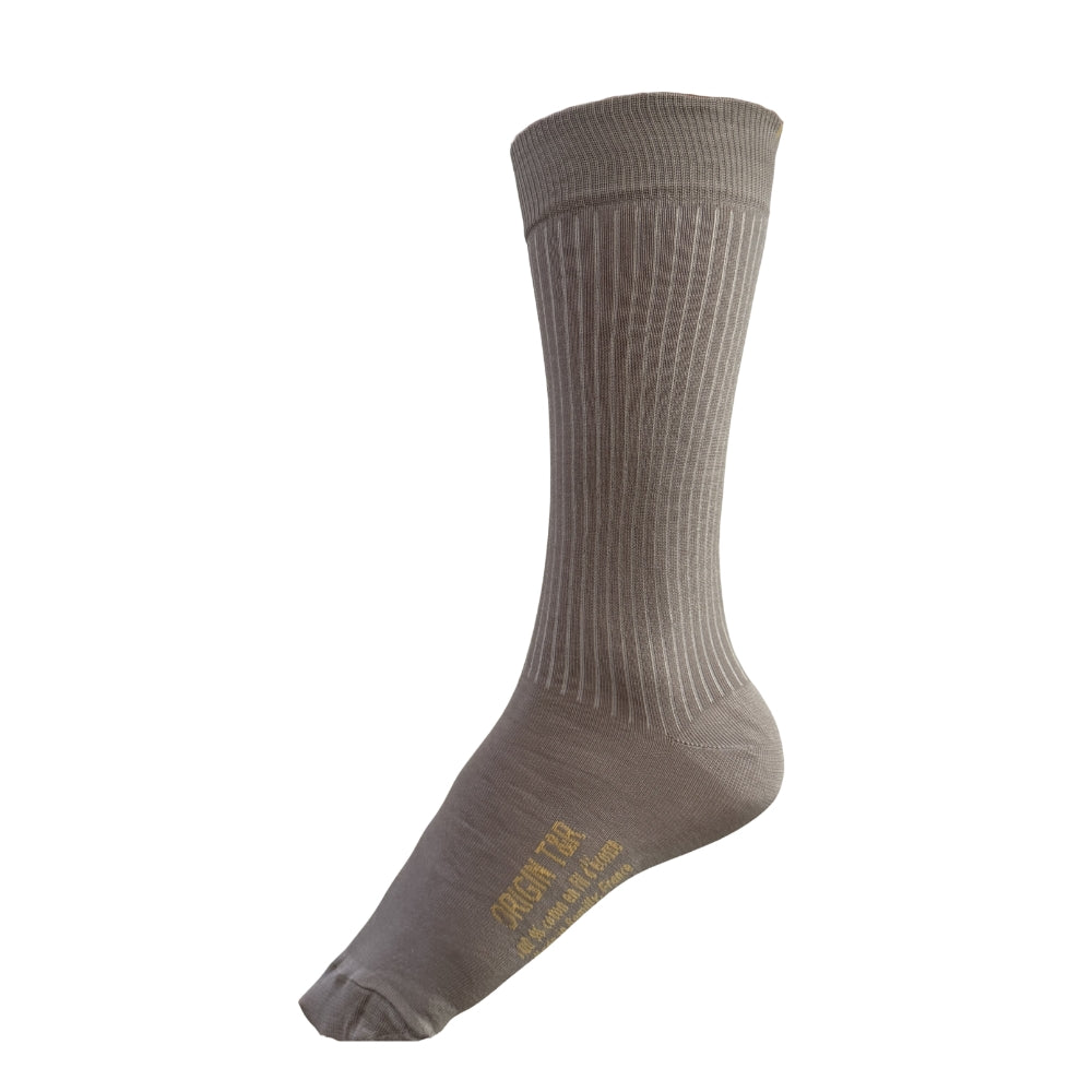 Chaussettes Haute en fil d'Ecosse à côtes